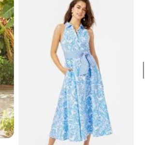 Lilly Pulitzer Chrisella sash shirt dress NWOT!!